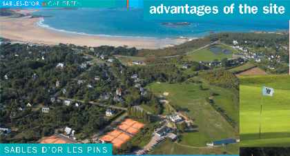 Location next to golf course and sea